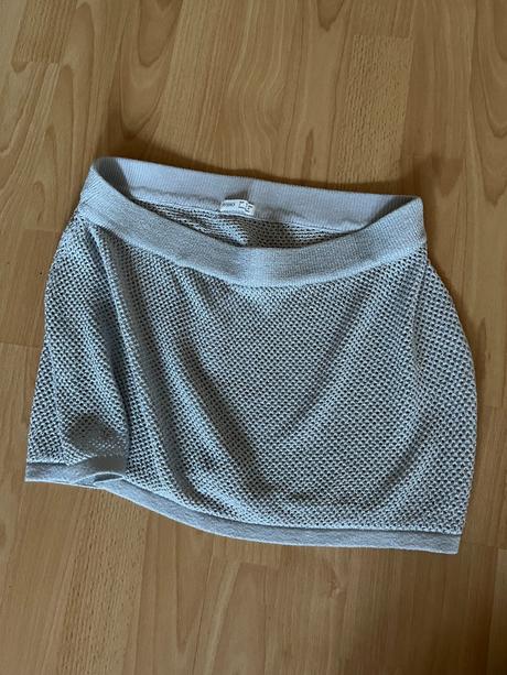 Strieborná pletená sukňa oysho l, l