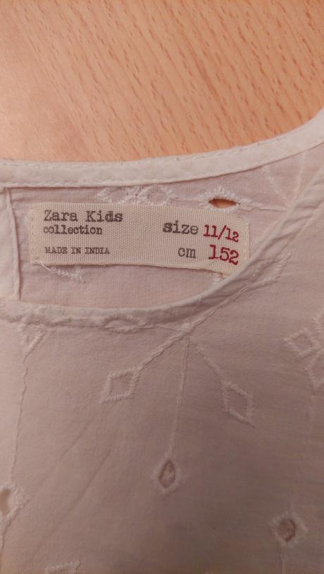 Dievčenská biela blúzka s ažúrovaním zn. zara, zara,152