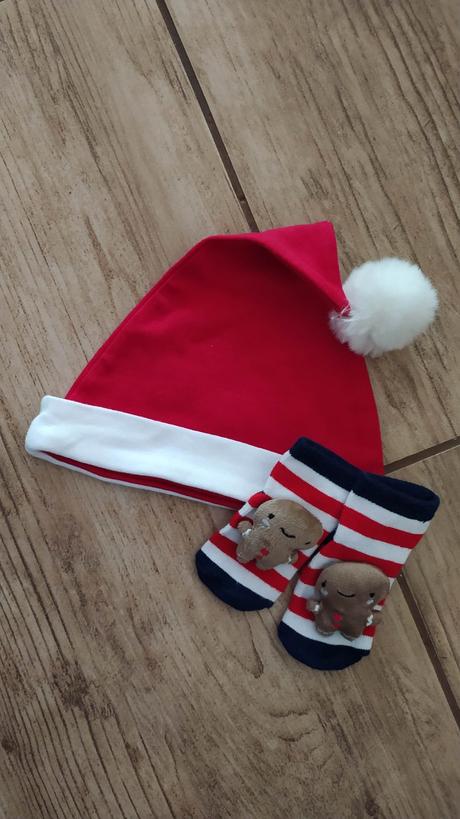 Vianočné ponožky a čiapka 68, sinsay,68