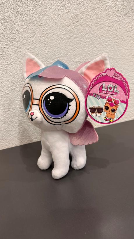 Mga lol surprise pets mačka plyšová - biela, 