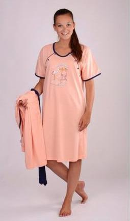 Materský komplet župan a nočná košeľa na kojenie, vienetta secret,l / m / s / xl / xxl