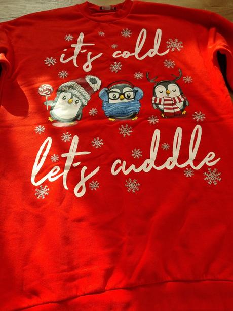 Mikinové šaty zimný motív, fishbone,s