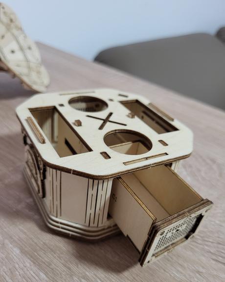 Robotime rolife 3d drevený gramofón,