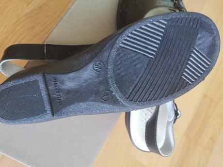 Kožene čierne sandaly 37, 37