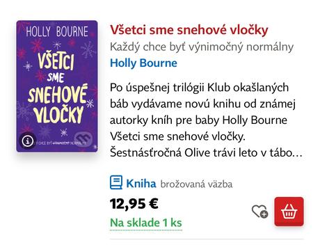 Všetci sme snehové vločky - holly bourne,