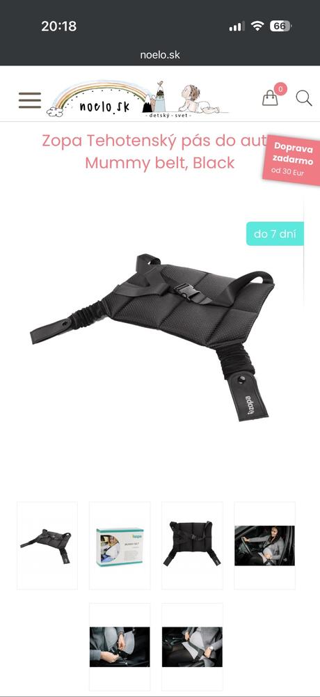 Zopa tehotenský pás do auta, 