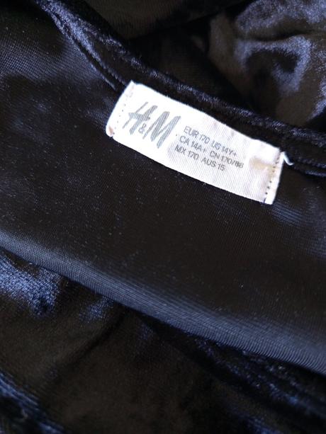 Áčkové šaty zamatove, h&m,170