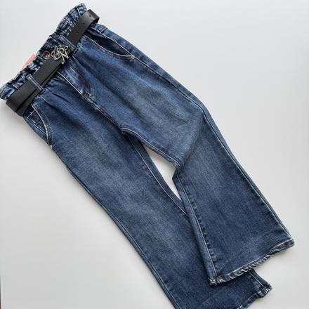 Rozšírené elastické rifle s opaskom, 128 / 140 / 152