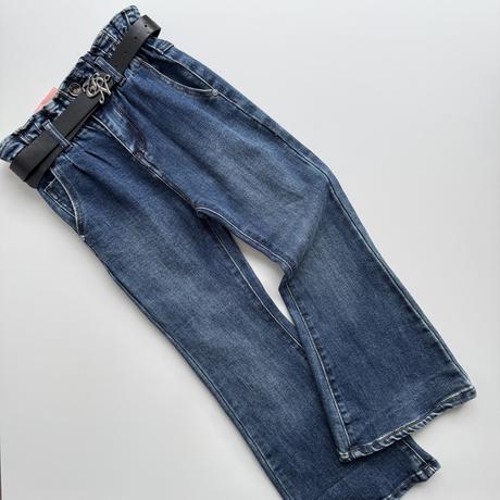 Rozšírené elastické rifle s opaskom, 128 / 140 / 152