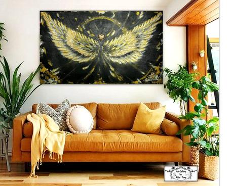 "strážny anjel" 3d maľba,