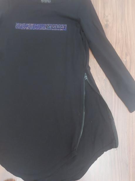 Dámska tunika asymetrická na bokoch zipsy, m