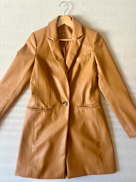 Koženkový kabát, amisu,xs