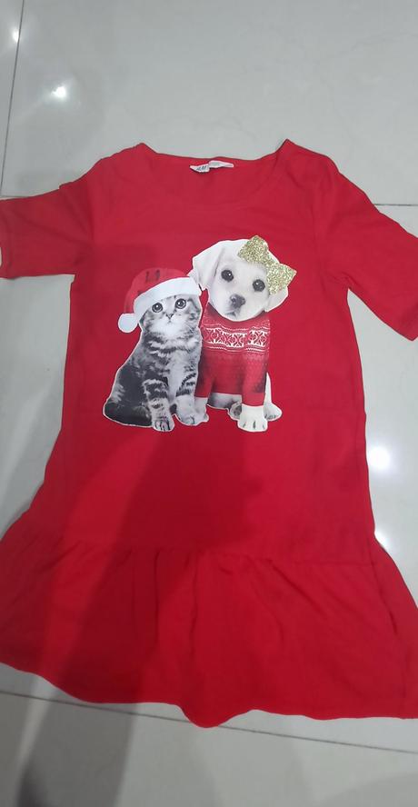 Vianočne tričko, h&m,134