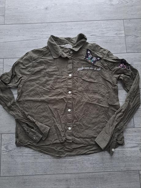 Khaki košeľa, h&m,152