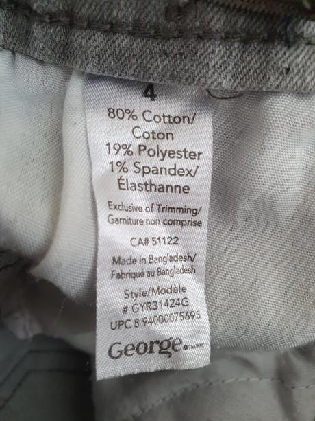 Šedé elastické rifličky, george,104