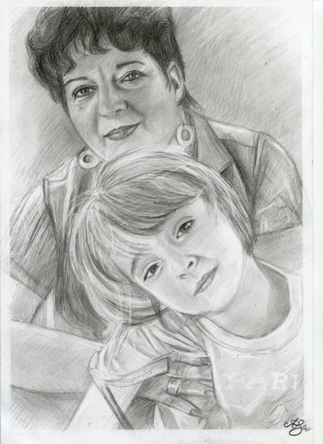 Portrét dvoch osôb na a4, 