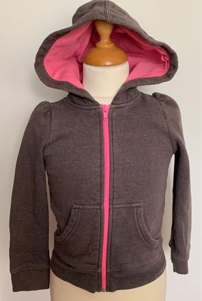 H&m hnedá mikina za zips s kapucňou, h&m,110