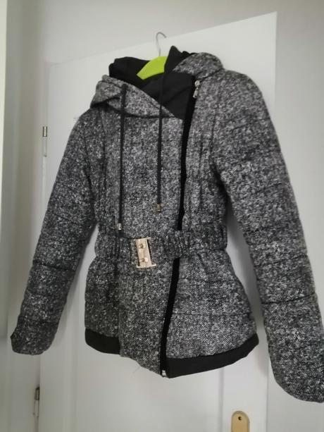 Bundička pre dievčatá zimna čierno biela vel. 12-1, 152