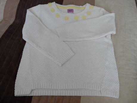 Biely hrubší sveter, f&f,116
