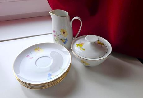 Kávová/čajová súprava servis, porcelán bohemia, 