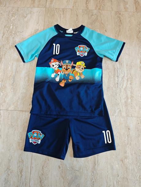 Futbalový dres so šortkami labková patrola, h&m,122