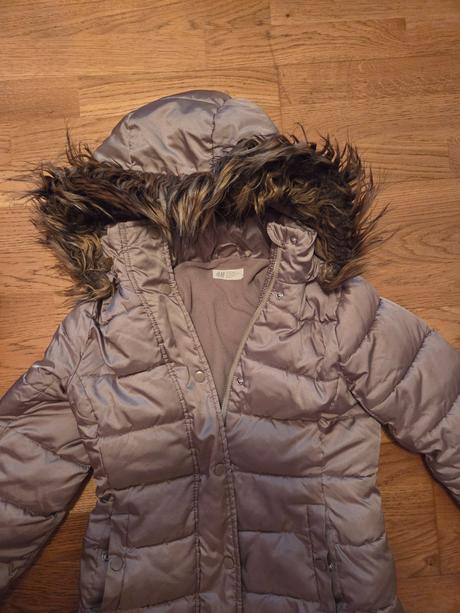 Dievčenská zimná bunda, h&m,140