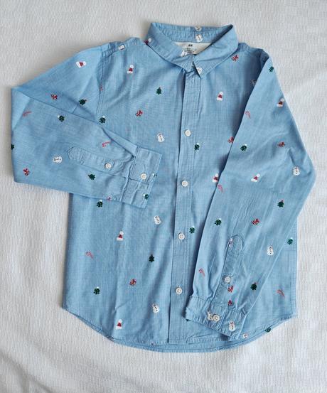 Košeľa s dlhým rukávom, velk. 128, zn. hm, h&m,128