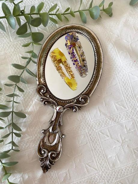 Ručne vyrobené živicové sponky do vlasov, 