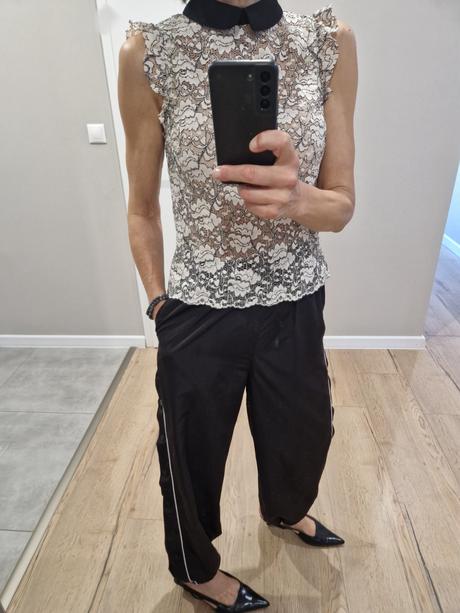 Zara - čipkovaný top 2+1 zadarmo, zara,s