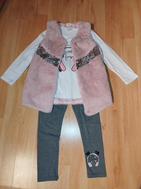 Legíny+tričko+vesta, 122