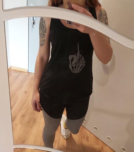 Čierne tielko s obrázkom, s