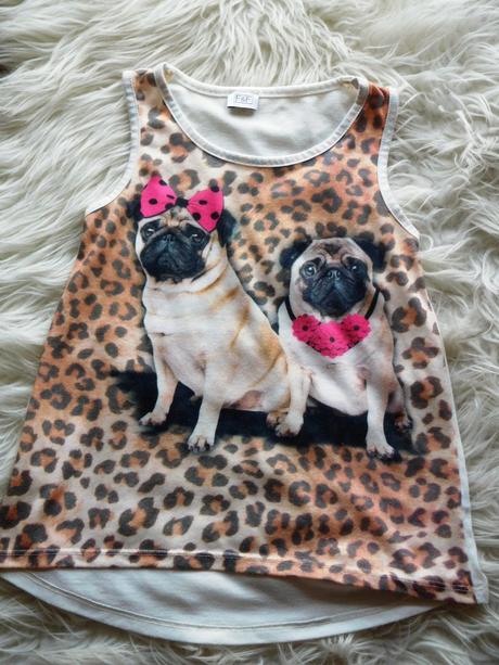 Krásne tielko so psíkmi super tenké na leto, f&f,122