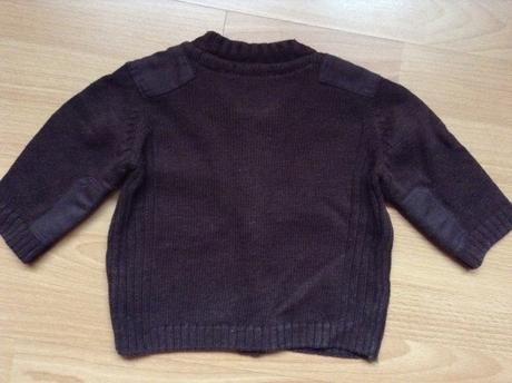 Teplúčky hnedý svetrík, 9-12m, h&m,80