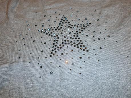 Elegantný predĺžený pulóver s hviezdami canda, c&a,l