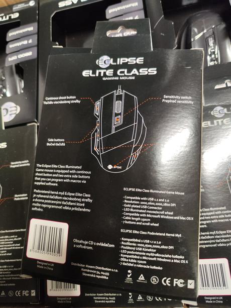 Herná myš eclipse elite class (2800 dpi) nová, 