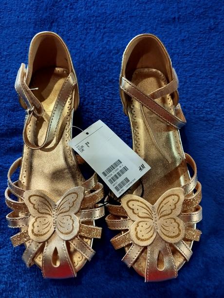 Zlaté sandálky vd 21 cm, h&m,33