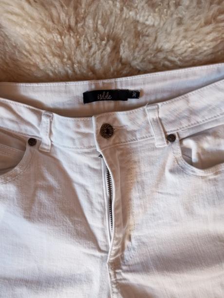 Biele trojštvrťové nohavice 36/38, 36