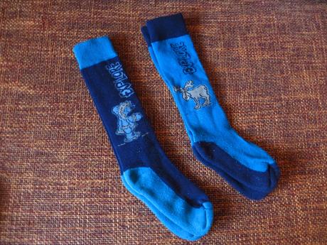 1x zimné teplé lyžiarske podkolienky - veľ. 27-30, 27