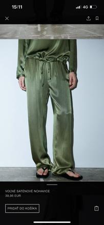 Saténového nohavice, zara,xl