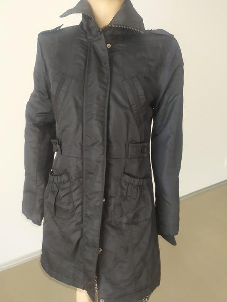 C296 bunda cierna predlzena s, s