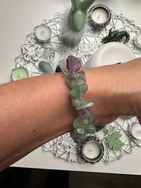 Ručne vyrábaný náramok fluorit so zámerom pre vás, 