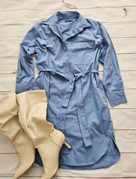 Krásne modré šaty / košela, sinsay,xs