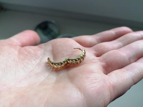 Pozlatené náušnice,