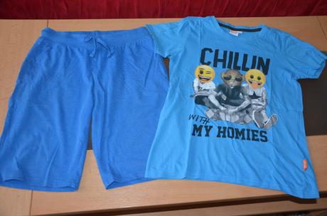 Šortky + tričko emoji - v.146/152, f&f,146