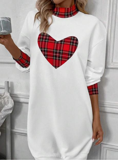 Šaty s tartanovou vsadkou, m