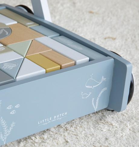 Little dutch vozíček s kockami blue ocean 7021ld, 