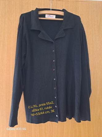 Tenký čierny svetrík č.l/xl, xl