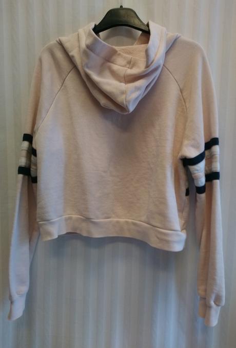 Dámska ružová crop mikina s kapucňou, subdued, s, s