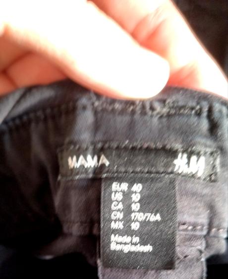 Tehotenské čierne nohavice h&m mama, h&m,l