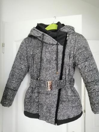 Bundička pre dievčatá zimna čierno biela vel. 12-1, 152